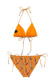 Floral 'Paisley' bikini orange