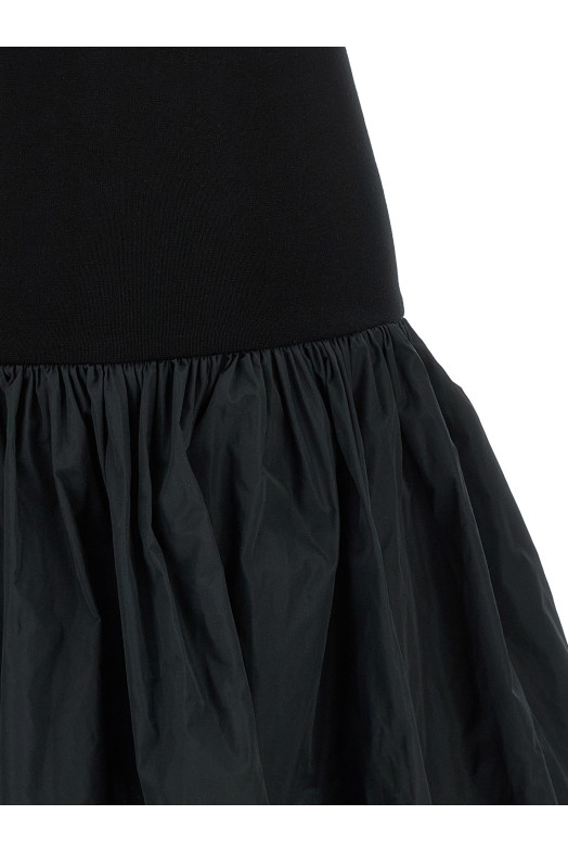 Taffeta skirt dress Black