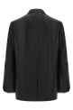Foiled wool blazer Black