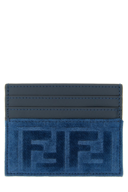 FF denim card holder Blue
