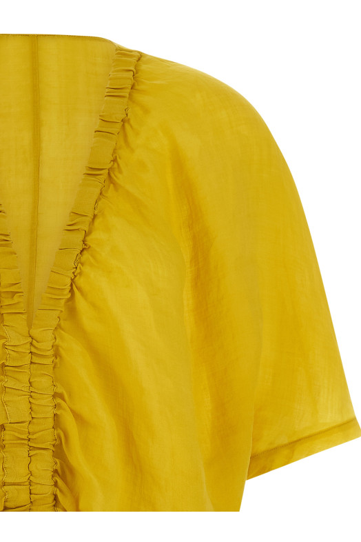 Gathered top Yellow