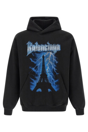'Paris Thunderstorm' hoodie Black