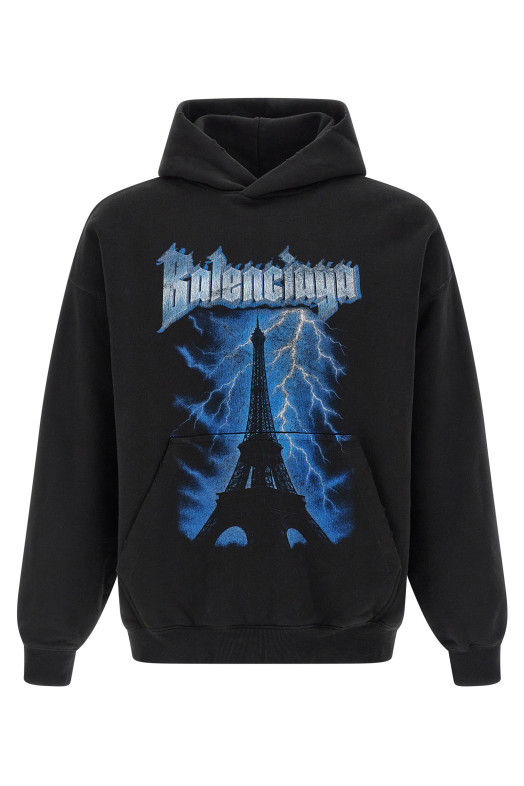 'Paris Thunderstorm' hoodie Black