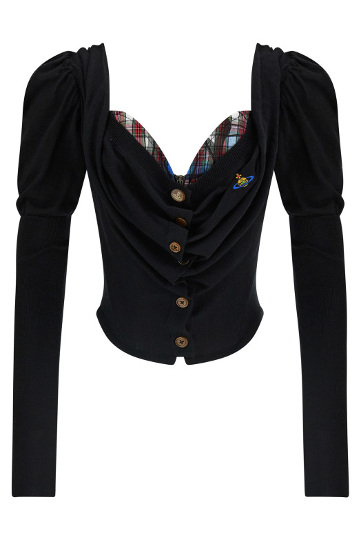 'Bea Corset' cardigan Black