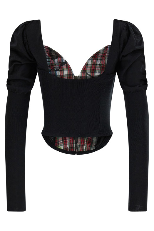 'Bea Corset' cardigan Black