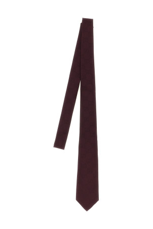 'GG' jacquard tie Bordeaux