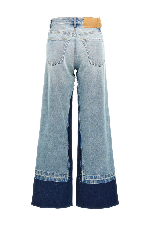 Contrast insert jeans BLUE
