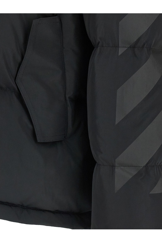 'Diagonal Arrow' down jacket Black