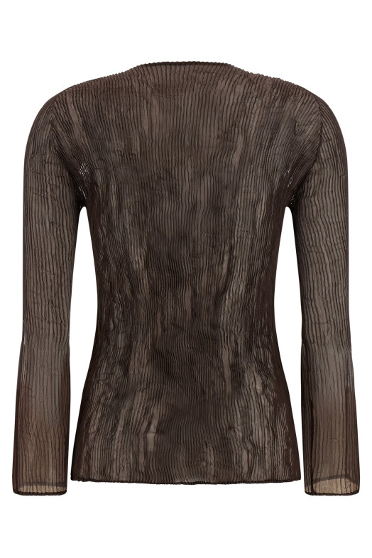 'Chiffon Twist 1' top Brown