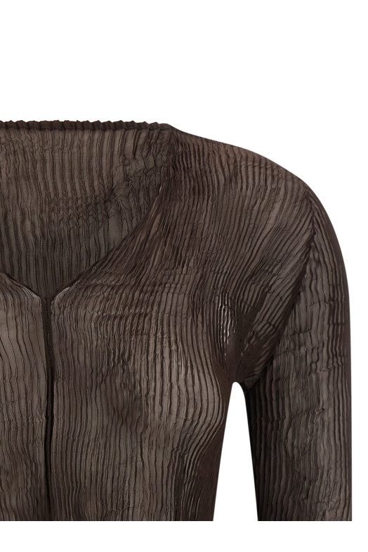 'Chiffon Twist 1' top Brown