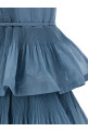 'Pleated Tiered Midi' dress BLUE