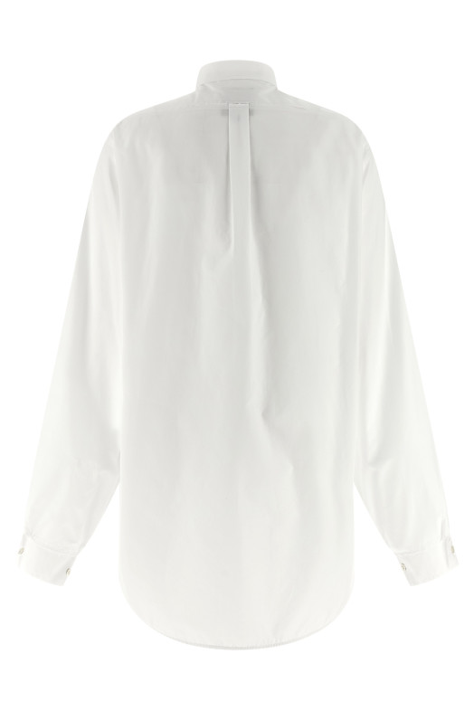 'Crazy smoking plissée' shirt White