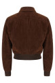 Suede bomber jacket Brown