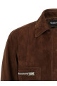Suede bomber jacket Brown