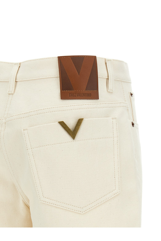 Valentino Garavani VGold Shorts Beige