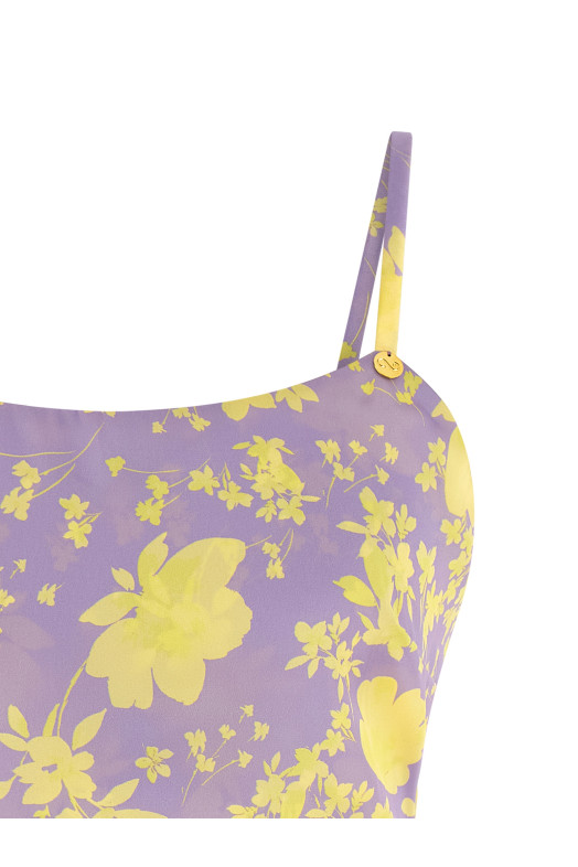 Floral crop top Purple