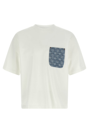 Jacquard logo pocket T-shirt White