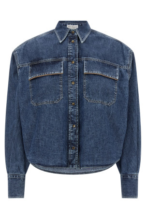 'Shiny Pockets' shirt Blue