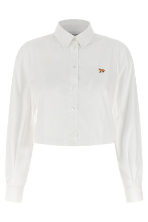 'Baby Fox' cropped shirt White