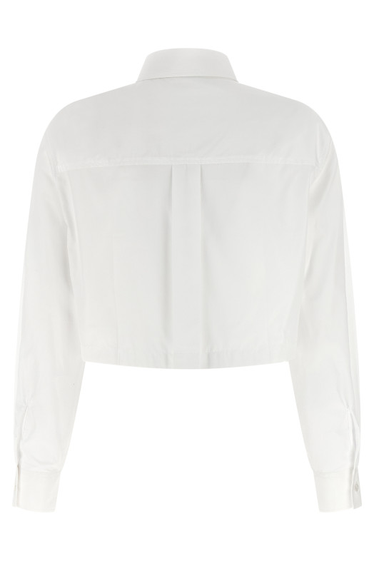 'Baby Fox' cropped shirt White
