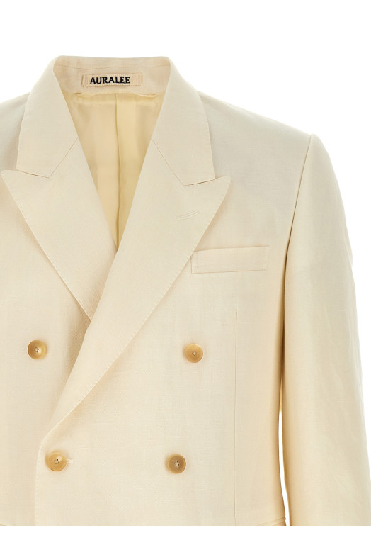 Double-breasted blazer Beige