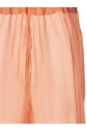 Feather silk pants Pink