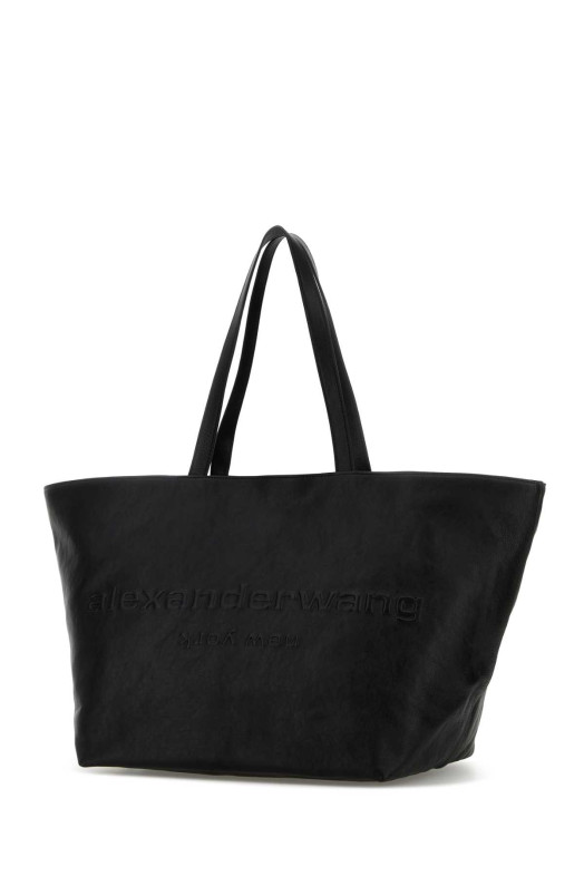 Black leather Punch shopping bag ALEXANDER WANG (20325T20L)