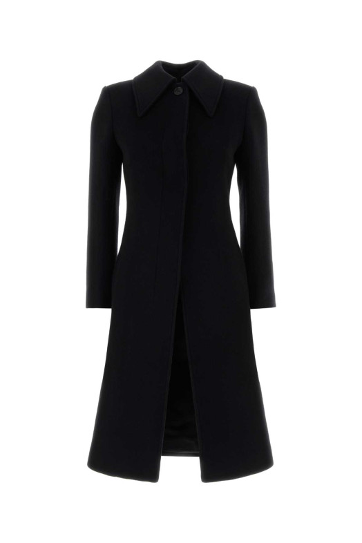Black wool and cashmere coat Black ALEXANDER MCQUEEN (842822QKABR)