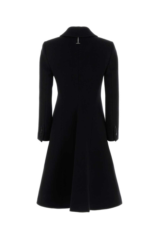 Black wool and cashmere coat Black ALEXANDER MCQUEEN (842822QKABR)
