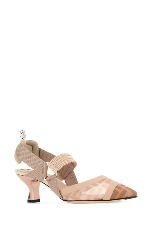 Multicolor mesh and fabric ColibrÃ¬ pumps FENDI (8J6716A8UG)