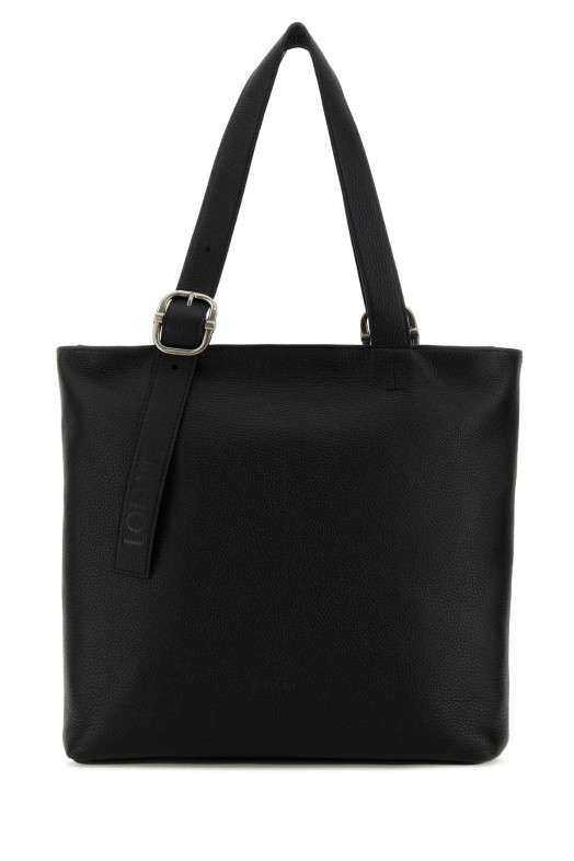 Black leather Loop shopping bag Black LOEWE (BB22LTTX01)