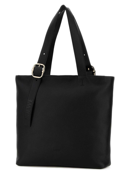 Black leather Loop shopping bag Black LOEWE (BB22LTTX01)