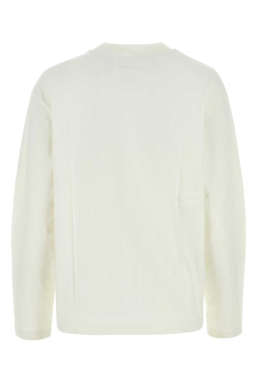 Ivory cotton t-shirt Black JIL SANDER (J02GC0107J45148)