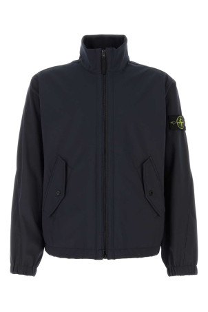 Midnight blue stretch polyester jacket Black STONE ISLAND (L1S154100022S0A22)