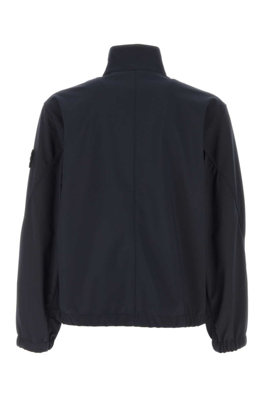 Midnight blue stretch polyester jacket Black STONE ISLAND (L1S154100022S0A22)