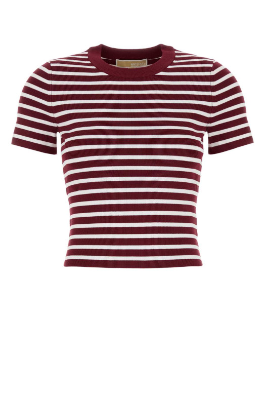 Embroidered stretch viscose blend t-shirt MICHAEL BY MICHAEL KORS (MT56193HUY)