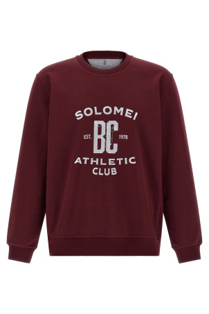 Techno cotton sweatshirt Bordeaux