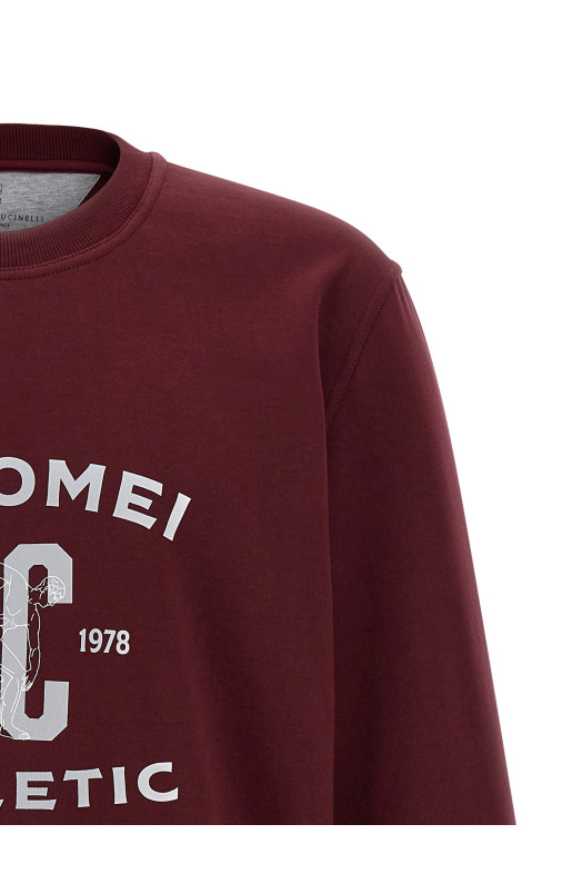 Techno cotton sweatshirt Bordeaux