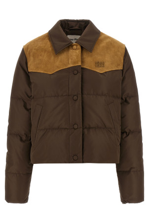 Pongé tec down jacket Brown