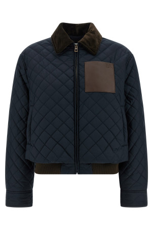 Diamond quilted jacket   Blue