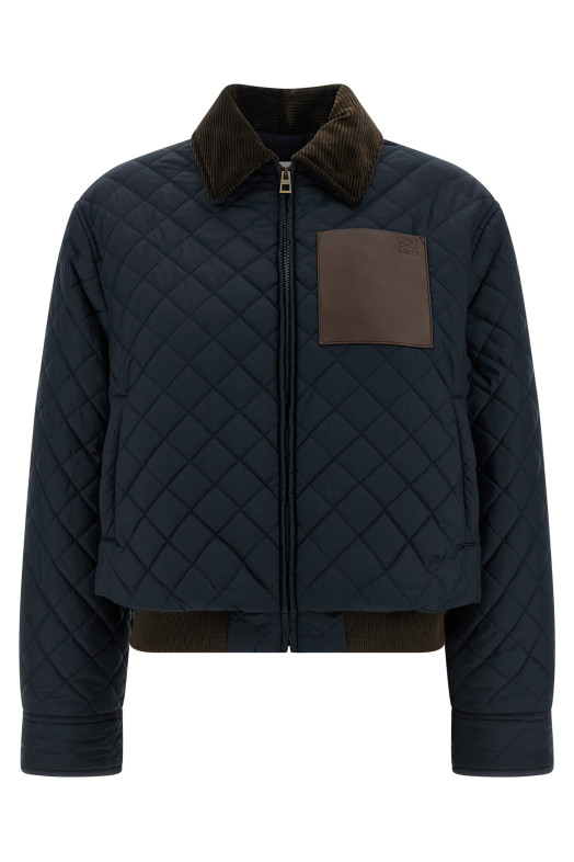 Diamond quilted jacket   Blue