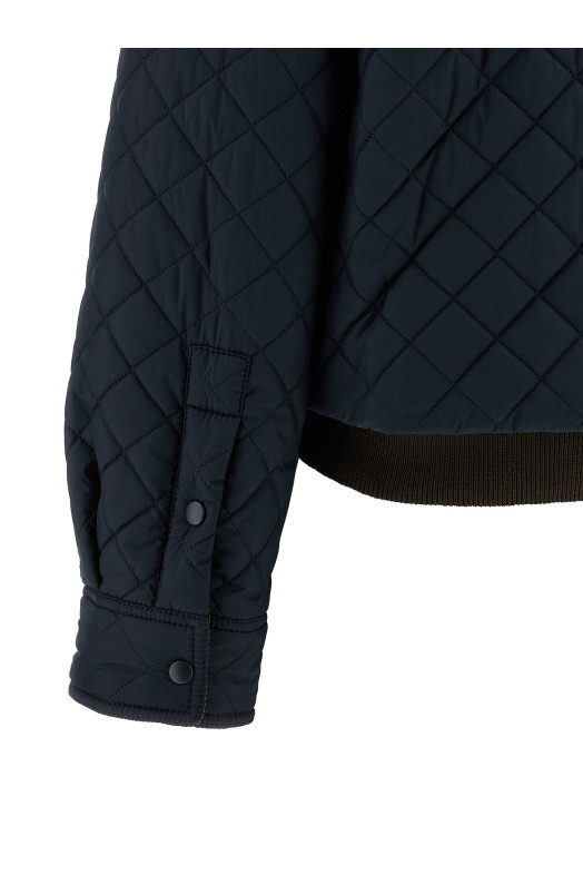 Diamond quilted jacket   Blue