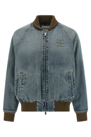 Denim bomber jacket Blue