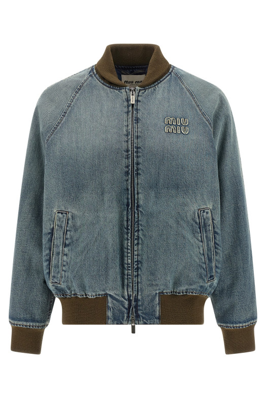 Denim bomber jacket Blue