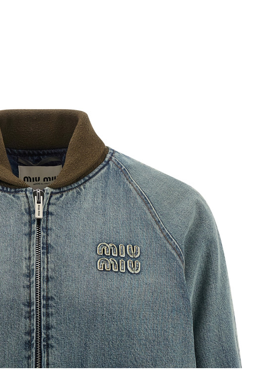 Denim bomber jacket Blue