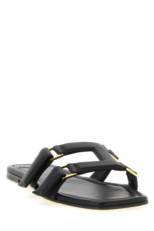 Nappa leather sandals Black