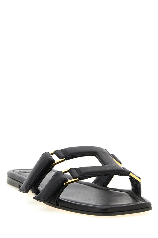 Nappa leather sandals Black