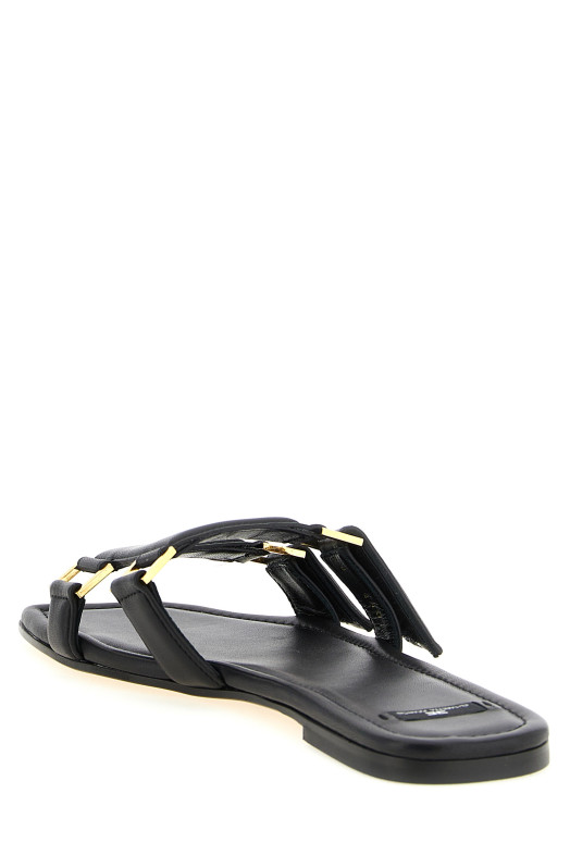 Nappa leather sandals Black