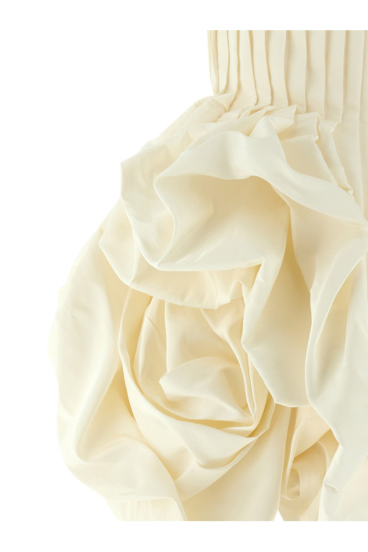 Pink skirt dress White