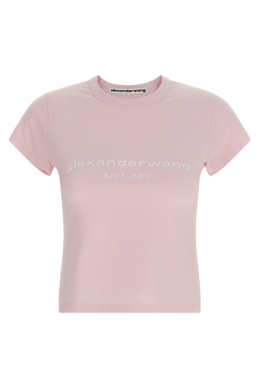 'Logo Baby Tee' T-shirt Pink